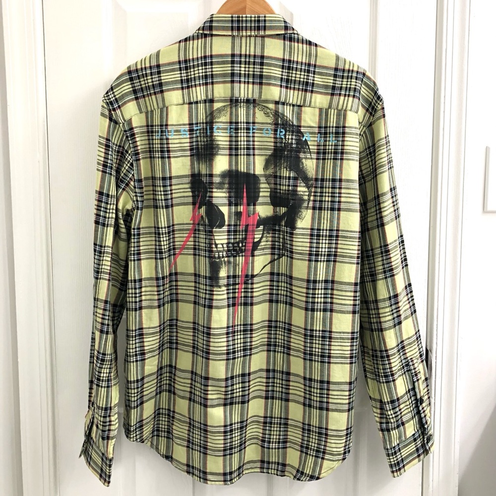 John Varvatos Justice for All Plaid Casual Shirt